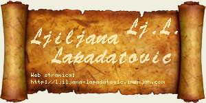 Ljiljana Lapadatović vizit kartica